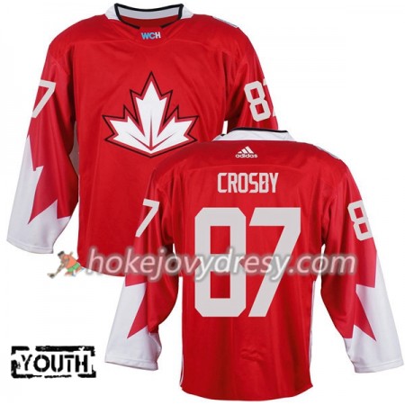 Dětské Hokejový Dres Kanada Sidney Crosby 87 Světový pohár v ledním hokeji 2016 Červená